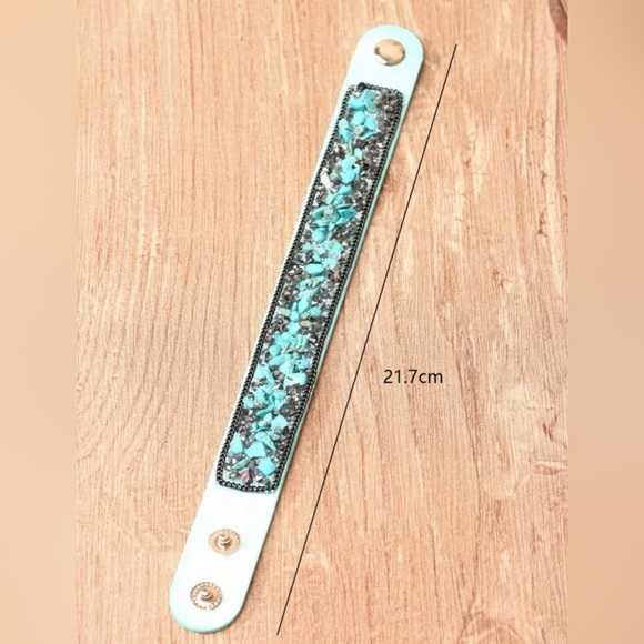 EMERY ROSE Snap Button & Stone Decor Bracelet - Picture 3 of 4